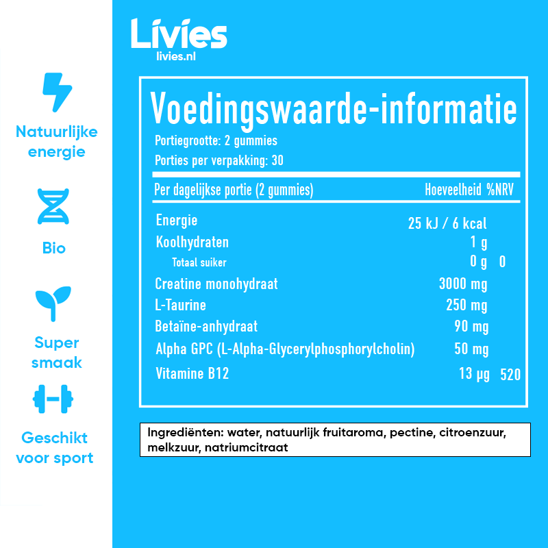 Livies Kreatine Gummibeertjes