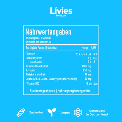 Livies Kreatine Gummibeertjes